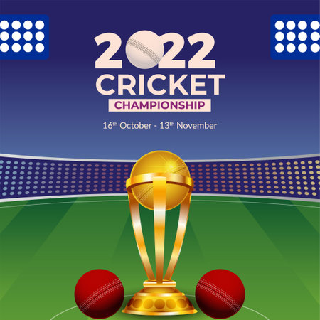 Banner design of cricket championship template.のイラスト素材