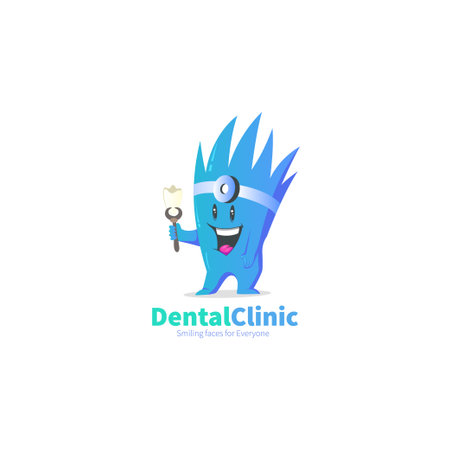 Dental clinic smiling faces for everyone vector logo design.のイラスト素材