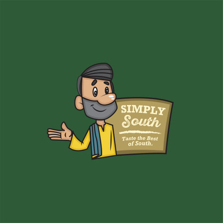 Simply south taste the best of south vector logo design.のイラスト素材