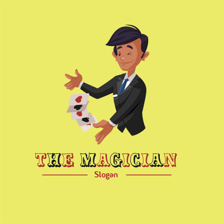 The magician vector mascot logo template.のイラスト素材