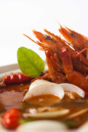 tom yum Thailand spicy seafood soupの写真素材