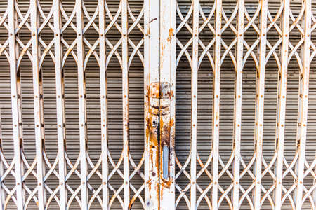 this is an old traditional gate which is close all the timeの写真素材