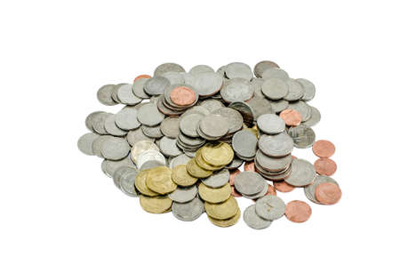 coins, isolated coin, thai bathの写真素材