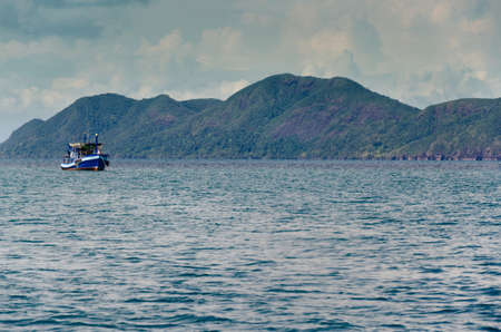 travel on a ship, holiday, vacation in thailandの写真素材