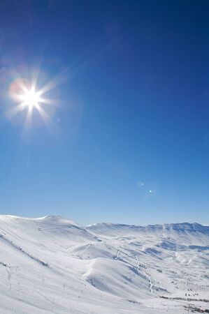 Photos of mountains in Lebanon in the winter.の写真素材