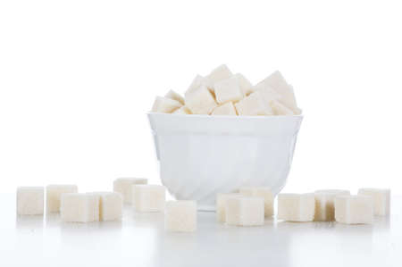 Sugar cuba  Isolated image on a white background の写真素材