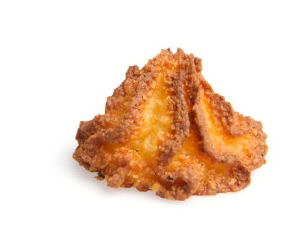 One cookie isolated on a white backgroundの写真素材