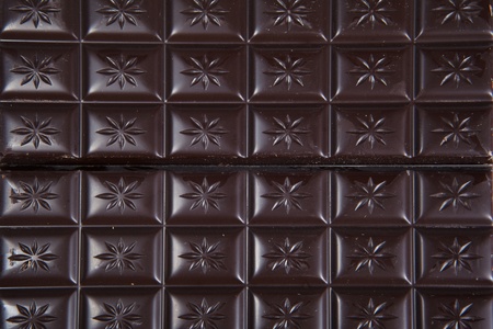 Dark chocolate background on full frameの写真素材