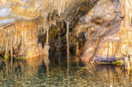 The magnificent and majestic caves of Diros in Greeceの写真素材