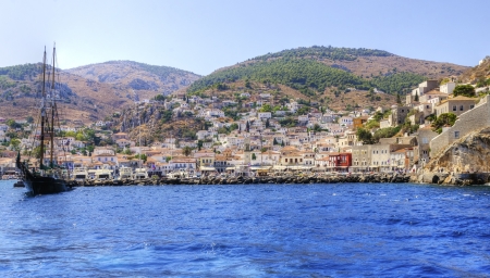 A view of the beautiful Greek island, Hydra.