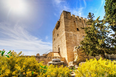 The medieval castle of Kolossi. It is situated in the south of Cyprus, in Limassol. The castle dates back to the crusades and it constitutes a landmark of the area. のeditorial素材