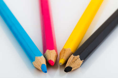 CMYK colored pencilsの写真素材