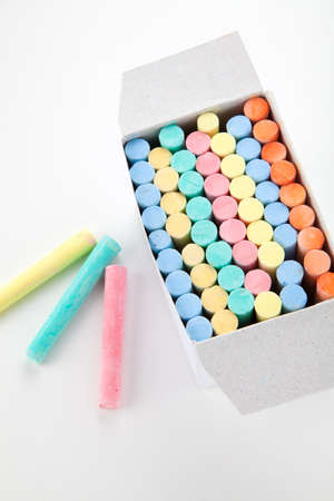 Colorful chalksの写真素材