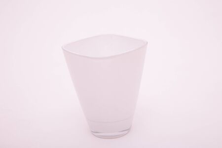 Empty plant pot isolated on white background.の写真素材