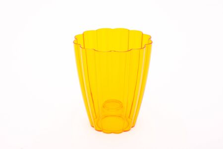 Empty plant pot isolated on white background.の写真素材