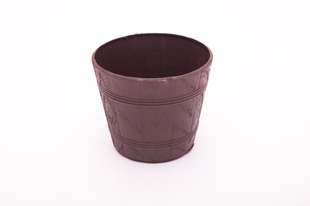 Empty plant pot isolated on white background.の写真素材