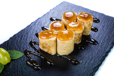 Sweet sushi. Restaurant food concept.の写真素材