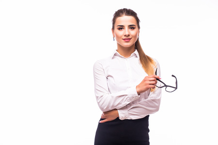 Portrait of pretty young business woman smilingの写真素材
