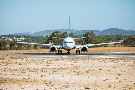Before start to runaway for departure from airportの写真素材