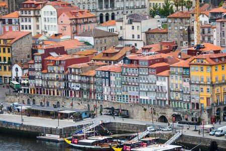 The Douro River and the Ribeira District which is the most famous part of Portoのeditorial素材