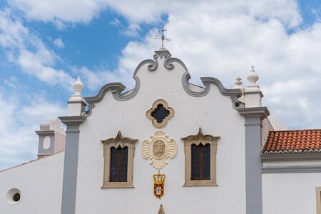 Outdoor view of the typical architecture of the city of Loule, Portugal.の写真素材
