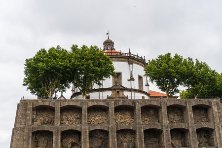 Porto, Portugal - July, 2017. Portugal old town cityscape on the Douro River with traditional Rabelo boats.の写真素材