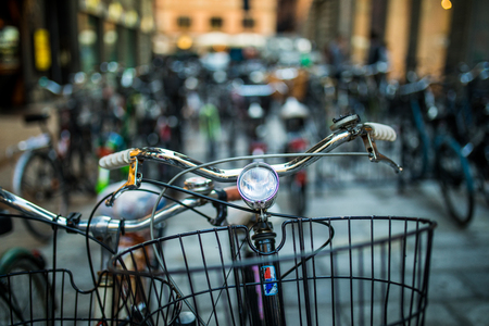 BOLOGNA, ITALY - October, 2017: General view city streets and medieval centre of Bologna, italyの写真素材