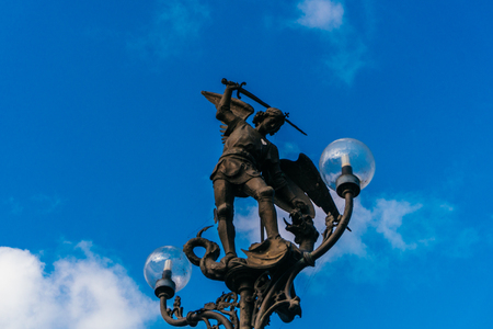 Architecture of Ghent city center. Ghent is medieval city and point of tourist destination in Belgium.の写真素材