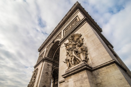 Beautiful view of the Arc de Triomphe, Paris Franceのeditorial素材