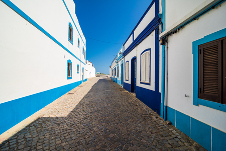 CACELA VELHA, ALGARVE, PORTUGAL - July, 2017: Cacela velha old fishermen village in algarve portugal. View of fortress and Praia de Cacela Velha beachのeditorial素材