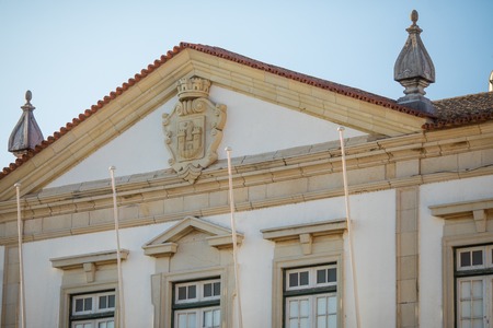 view on architecture on old town in Faro, Algarve, Portugalの写真素材