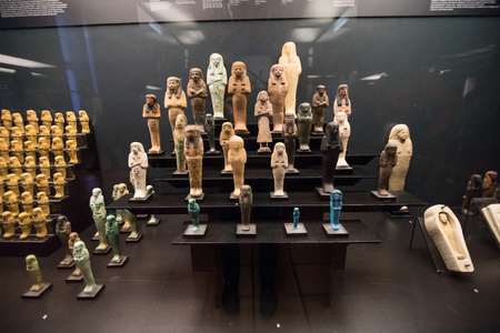 ROME, ITALY - November, 2018: ancient Egyptian pharaoh statues in the Vatican Museumのeditorial素材