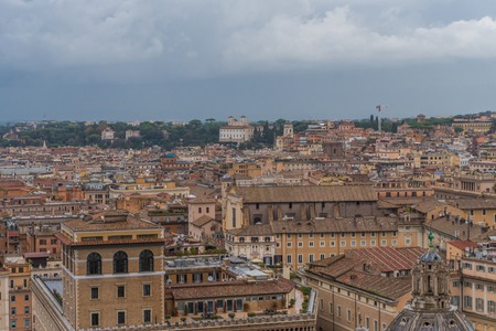 View from the top of Rome and historical buildings of city.のeditorial素材