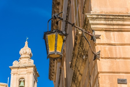 A view of old Mdina street and buildingsのeditorial素材