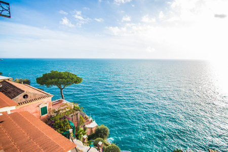 Beautiful panoramic view of Positano, Italyのeditorial素材