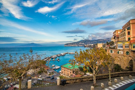 Sorrento, Italy - November, 2018: Old city street of Sorrento in Italyのeditorial素材