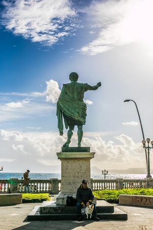 Naples, Italy - November, 2018: Napoli street on the sunny daysのeditorial素材