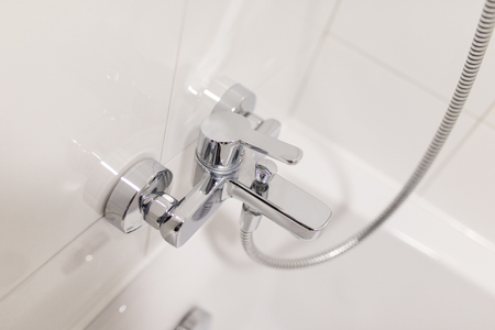 Close up view of a luxury bathtubの写真素材