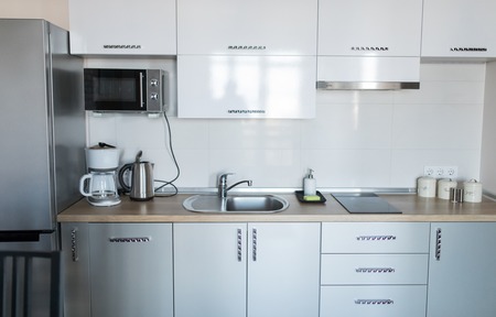 Luxury kitchen interior. Kitchen home. Home interior Apartmentの写真素材