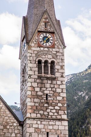 Hallstadt, Austria - July 2019 Hallstatt village Austriaの写真素材