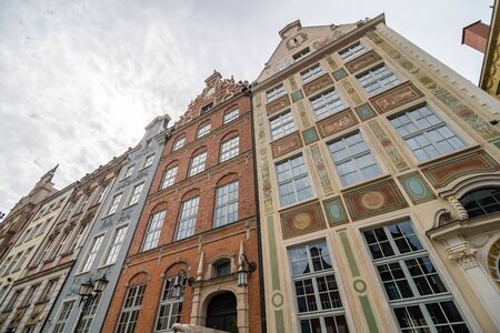 Gdansk, Poland - Juny, 2019. Old buildings of the city of Gdansk.