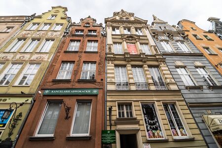 Gdansk, Poland - Juny, 2019. The old town of the Gdansk Poland