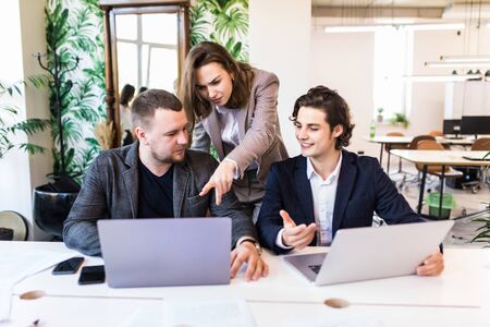 Businessteam working together on project