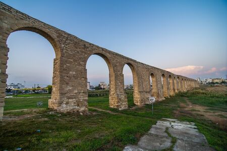 Old Kamares aqueduct in Larnaca, Cyprus.の写真素材