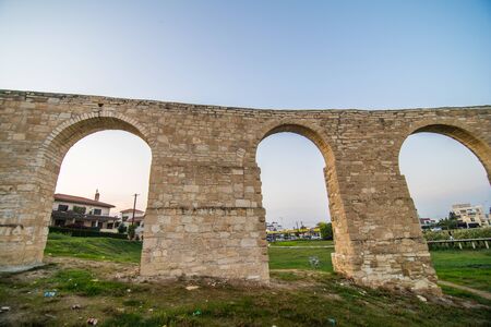 Old Kamares aqueduct in Larnaca, Cyprus.の写真素材
