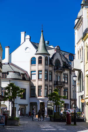 Alesund, Norway - June 2019: Alesund city. Toy houses. Scenic in Norwayのeditorial素材
