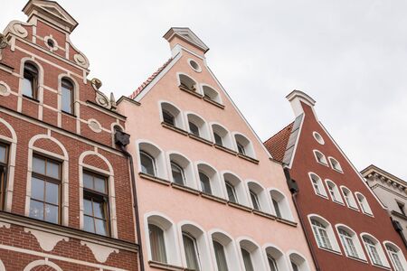 Gdansk, Poland - Juny, 2019: Gdansk Poland old historical city center with old housedの写真素材