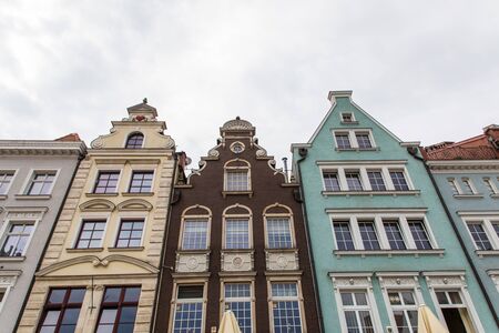 Gdansk, Poland - Juny, 2019: Gdansk Poland old historical city center with old housedの写真素材