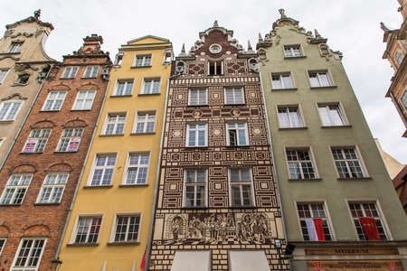 Gdansk, Poland - Juny, 2019: People on the Long Lane of the old town in Gdansk, Poland.のeditorial素材