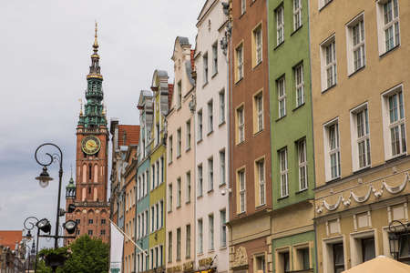 Gdansk, Poland - Juny, 2019: People on the Long Lane of the old town in Gdansk, Poland.のeditorial素材